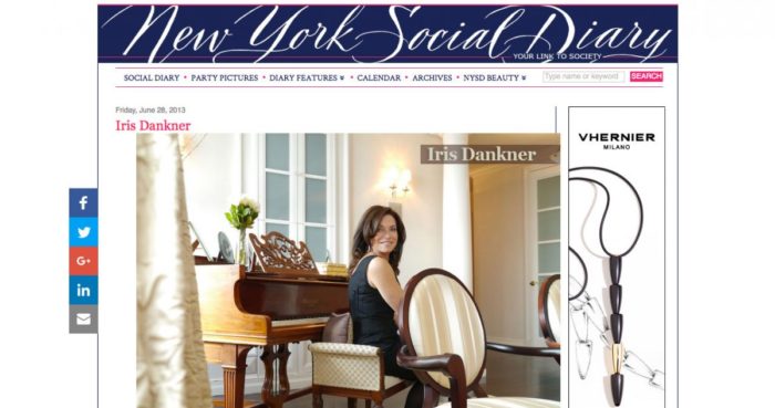 New York Social Diary interview with Iris Dankner 2013